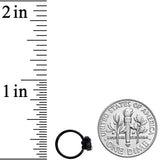 20G 5/16 Clear Gem Black Witch Hat Halloween Nose Hoop