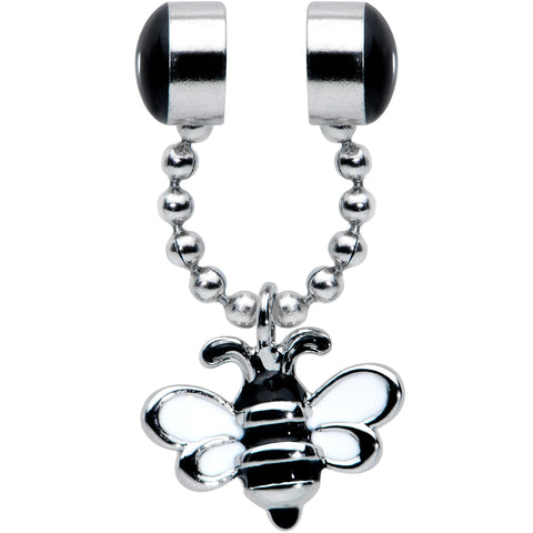 Bee Chain Dangle Non Pierced Magnetic Clip On Fake Septum Ring