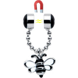 Bee Chain Dangle Non Pierced Magnetic Clip On Fake Septum Ring