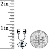 Bee Chain Dangle Non Pierced Magnetic Clip On Fake Septum Ring