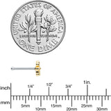 20G 1/4 Gold Tone White Texture Daisy Flower Nose Bone