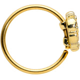 20G 5/16 Aurora Gem Gold Tone Baroque Heart Nose Hoop