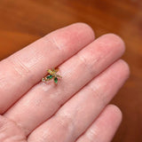 20G 5/16 Clear Green Gem Gold Tone Sunlit Palm Tree Nose Hoop