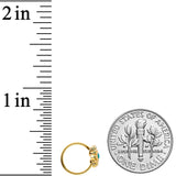 20G 5/16 Blue Gem Gold Tone Snowflake Nose Hoop