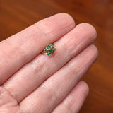 20G 5/16 Blue Gem Gold Tone Snowflake Nose Hoop