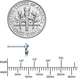 20G 1/4 Black Gem Blue Leaping Dolphins Nose Bone