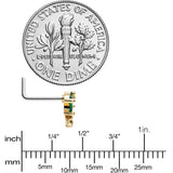 20G 7mm Clear Green Gem Gold Tone Palm Tree L Shape Nose Ring