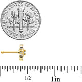 20G 1/4 Clear Gem Gold Tone Flower Snowflake Christmas Nose Bone