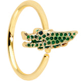 20G 5/16 Gold Tone Hungry Alligator Nose Hoop