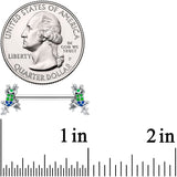 14G 9/16 Clear Gem Polka Dot Frog Barbell Nipple Ring Set