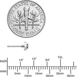 20G 1/4 Clear Blue Gem Oval Swirl Nose Bone