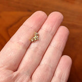 20G 5/16 White Faux Opal Gold Tone Flowers Nose Hoop