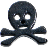 20G 1/4 Black Anodized Skull Halloween L Shape Nose Ring