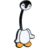 Black Baby Penguin Winter Double Mount Belly Ring