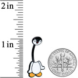 Black Baby Penguin Winter Double Mount Belly Ring