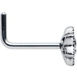 20G 1/4 Hexagram Center Flower L Shape Nose Ring