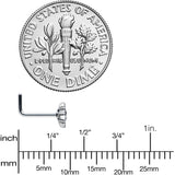 20G 1/4 Hexagram Center Flower L Shape Nose Ring