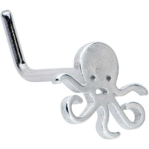 20G 1/4 Simple Cephalopod Octopus L Shape Nose Ring