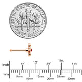 20G 1/4 Red Gem Rose Gold Tone Textured Snowflake Nose Bone