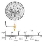 20G 7mm Aurora Gem Gold Tone Christmas Star L Shape Nose Ring