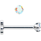 18G 5/16 Aurora CZ G23 Titanium Threadless Flower Labret Tragus