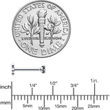 18G 5/16 Black CZ G23 Titanium Threadless Flower Labret Tragus