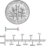 18G 5/16 Pink CZ Gem G23 Titanium Threadless Flower Labret Tragus