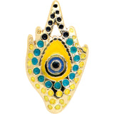 20G 1/4 Bold Peacock Feather Golden Nose Bone