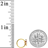 20G 5/16 Clear Gem Gold Tone Deco Santa Christmas Nose Hoop