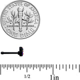 20G 1/4 Black Boo Party Halloween Nose Bone