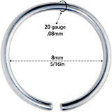 20G 5/16 Grade 23 Titanium Bendable Hoop Ring