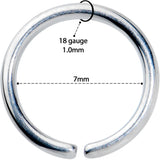 18G 7mm Grade 23 Titanium Bendable Hoop Ring