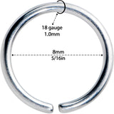 18G 5/16 Grade 23 Titanium Bendable Hoop Ring