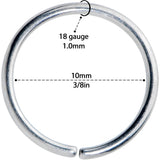 18G 3/8 Grade 23 Titanium Bendable Hoop Ring