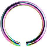 20G 1/4 Rainbow PVD Grade 23 Titanium Bendable Hoop Ring