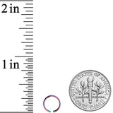 20G 1/4 Rainbow PVD Grade 23 Titanium Bendable Hoop Ring