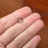 20G 1/4 Black PVD Grade 23 Titanium Bendable Hoop Ring