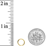 20G 1/4 Gold Tone PVD Grade 23 Titanium Bendable Hoop Ring