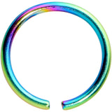 20G 7mm Rainbow PVD Grade 23 Titanium Bendable Hoop Ring