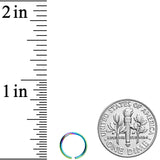20G 7mm Rainbow PVD Grade 23 Titanium Bendable Hoop Ring