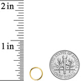 20G 7mm Gold Tone PVD Grade 23 Titanium Bendable Hoop Ring