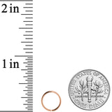 20G 5/16 Rose Gold Tone PVD Grade 23 Titanium Bendable Hoop Ring