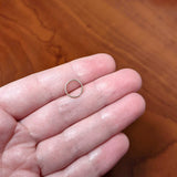 20G 5/16 Rose Gold Tone PVD Grade 23 Titanium Bendable Hoop Ring