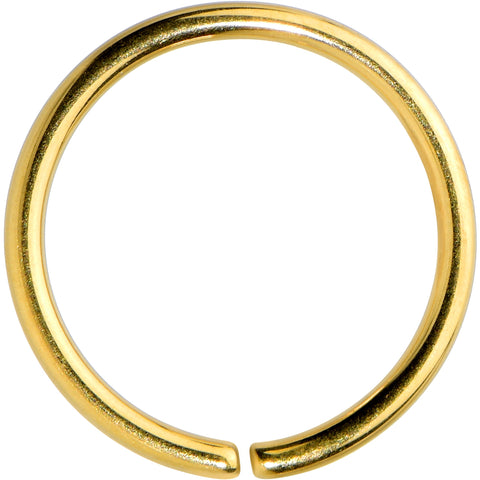 20G 5/16 Gold Tone PVD Grade 23 Titanium Bendable Hoop Ring