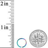 20G 9mm Rainbow PVD Grade 23 Titanium Bendable Hoop Ring
