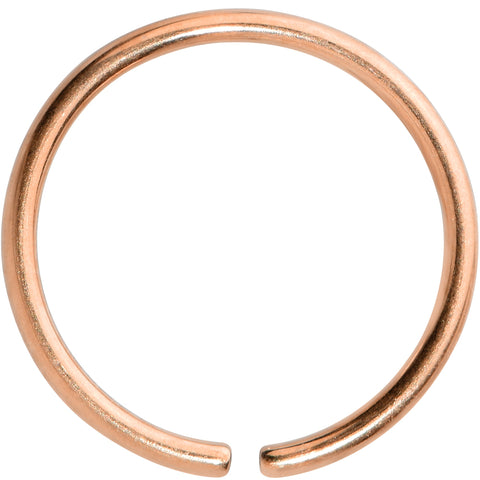 20G 9mm Rose Gold Tone PVD Grade 23 Titanium Bendable Hoop Ring