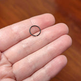 20G 9mm Black PVD Grade 23 Titanium Bendable Hoop Ring