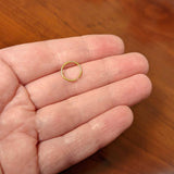 20G 9mm Gold Tone PVD Grade 23 Titanium Bendable Hoop Ring