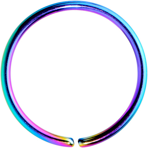 20G 3/8 Rainbow PVD Grade 23 Titanium Bendable Hoop Ring