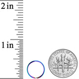20G 3/8 Rainbow PVD Grade 23 Titanium Bendable Hoop Ring